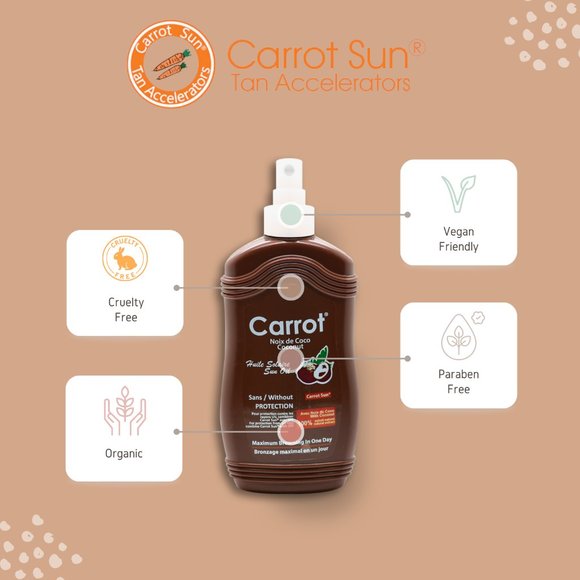 Carrot Sun Tan Accelerator Coconut Oil with Coconut Oil and L-Tyrosine - Picture 3 of 6